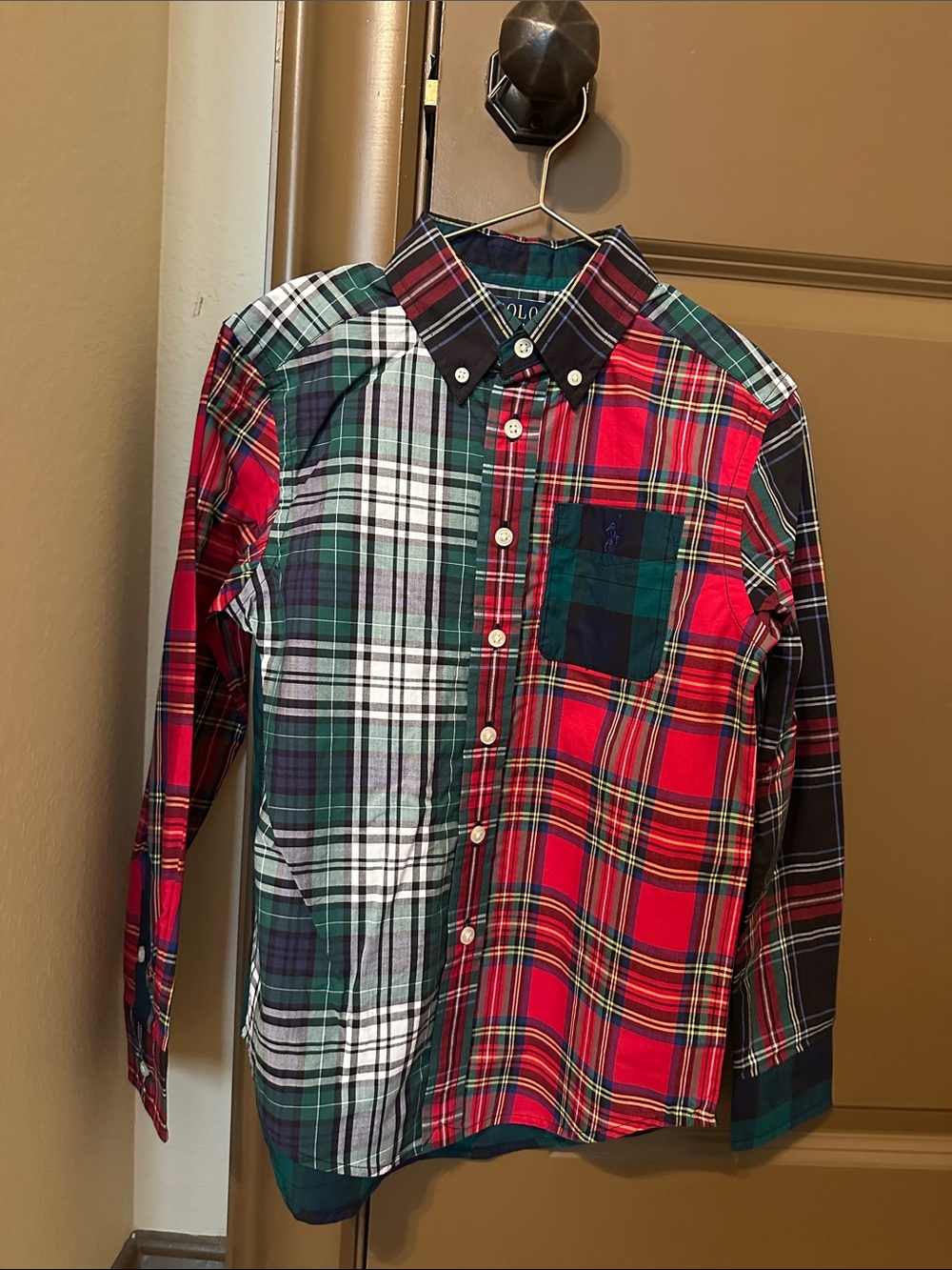 Boys Polo Ralph Lauren Holiday Fun Plaid Oxford